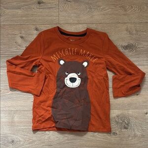 Falls Creek Long Sleeve Tees Orange Brown Casual